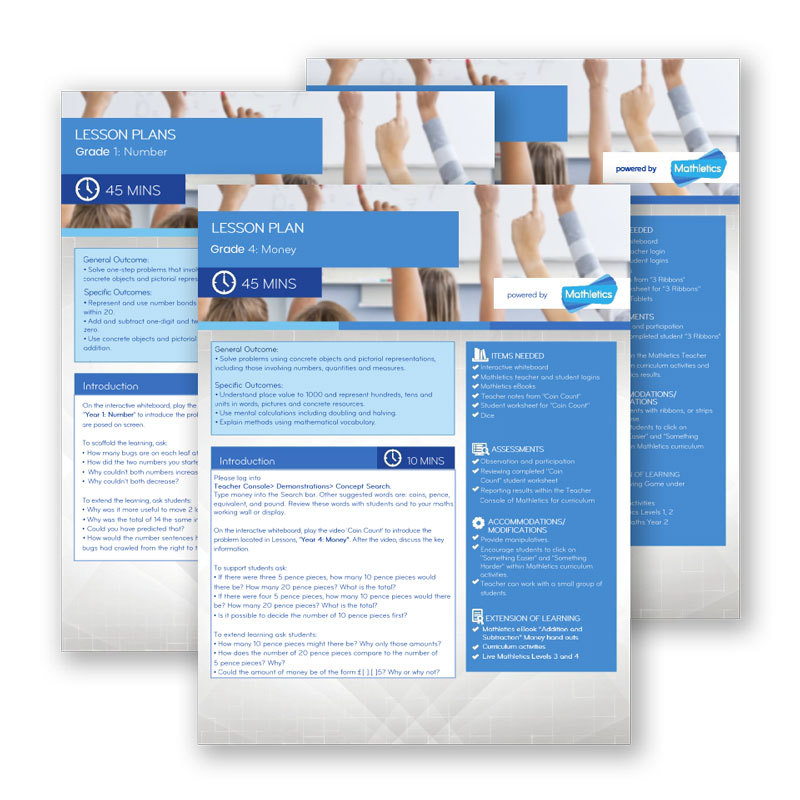Mathletics lesson plans